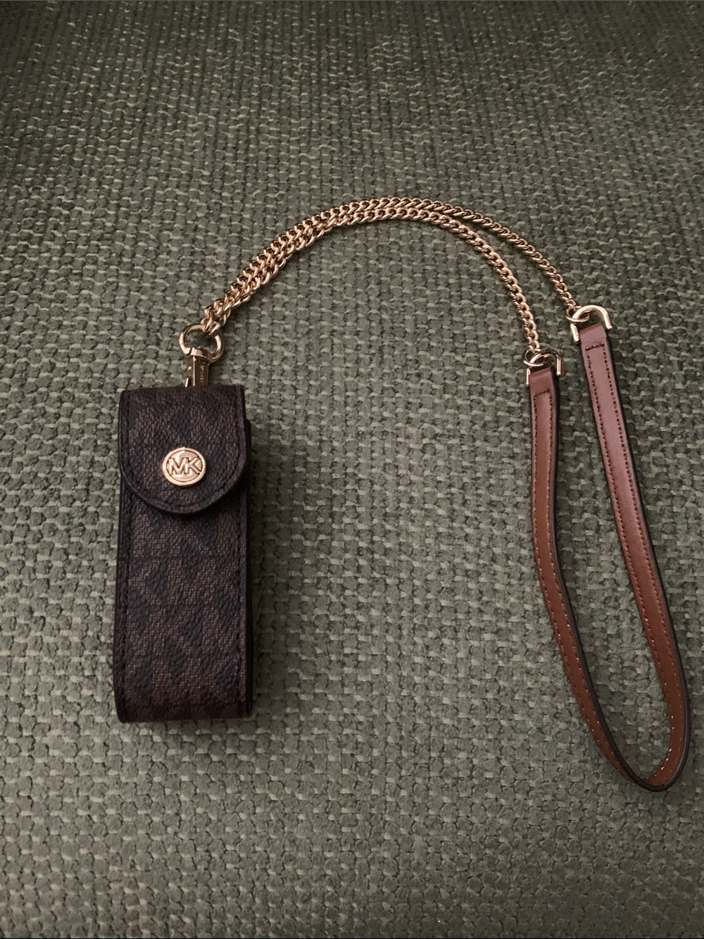 Michael Kors Jet Set Travel Lipstick Holder with Chain Strap